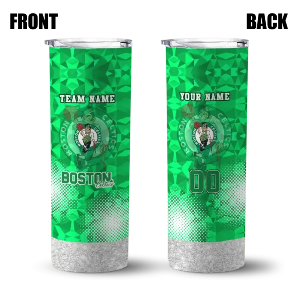 custom boston celtics starburst tiles green skinny tumbler fashion forward.webp