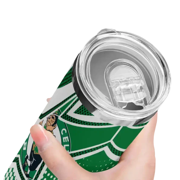 custom boston celtics web stripes green white skinny tumbler high quality.webp