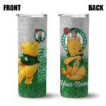 custom boston celtics winnie the pooh green gray skinny tumbler best selling 1.webp