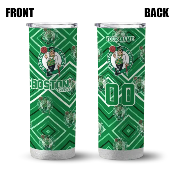 custom boston celtics zipper leopard green skinny tumbler fashion forward.webp