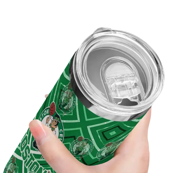 custom boston celtics zipper leopard green skinny tumbler high quality.webp