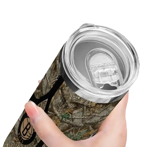 custom brooklyn nets antler flow camo skinny tumbler high quality.webp