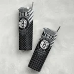 custom brooklyn nets chevron stripes black skinny tumbler best selling 1.webp