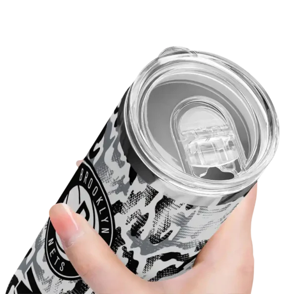 custom brooklyn nets claw marks black white skinny tumbler high quality.webp