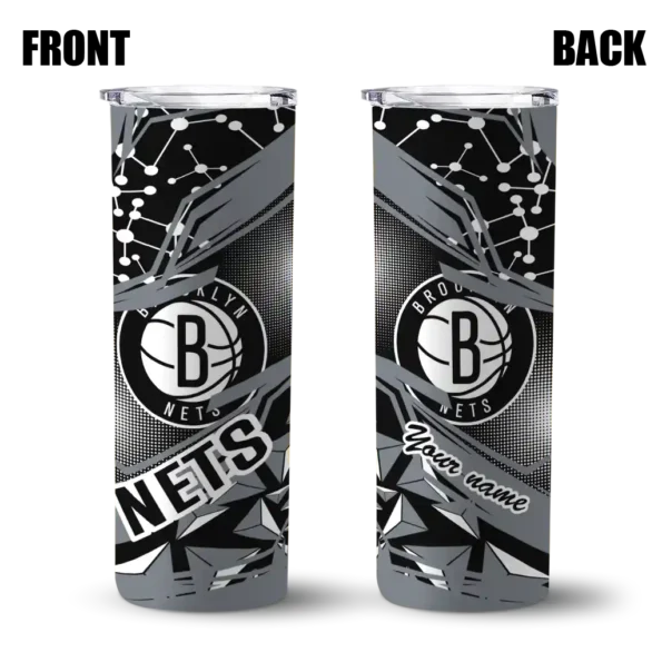 custom brooklyn nets helmet clash black skinny tumbler fashion forward.webp
