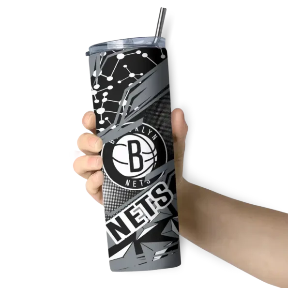 custom brooklyn nets helmet clash black skinny tumbler premium grade.webp