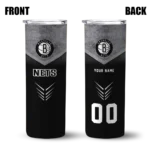 custom brooklyn nets hexagon honeycomb black skinny tumbler best selling 1.webp