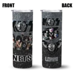 custom brooklyn nets kiss band grey skinny tumbler best selling 1.webp