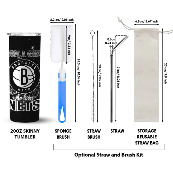 custom brooklyn nets rose romance black skinny tumbler new arrival.webp