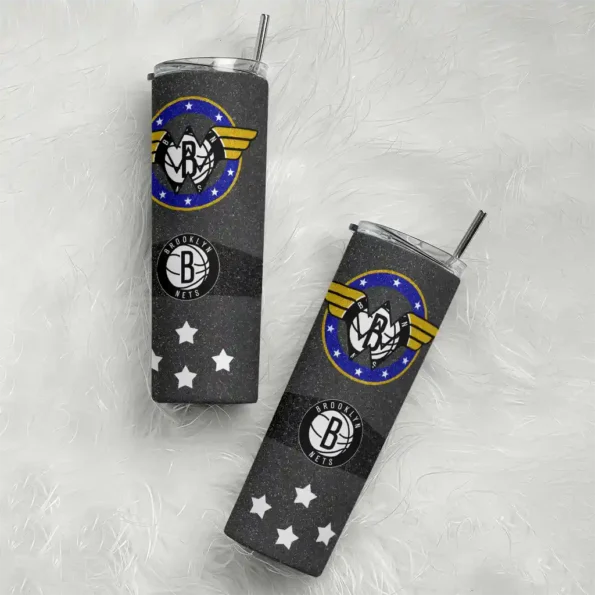 custom brooklyn nets star cluster black skinny tumbler top rated.webp