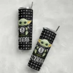 custom brooklyn nets yoda cozy black skinny tumbler best selling 1.webp