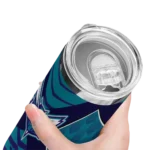 custom charlotte hornets camo texture teal skinny tumbler best selling.webp