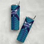 custom charlotte hornets camo texture teal skinny tumbler best selling.webp