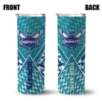 custom charlotte hornets monogram burst teal white skinny tumbler best selling 1.webp