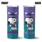 custom charlotte hornets snoopy attitude teal skinny tumbler best selling 1.webp