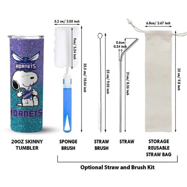 custom charlotte hornets snoopy attitude teal skinny tumbler new arrival.webp