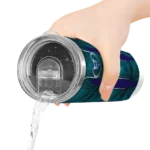 custom charlotte hornets stacked diamond teal skinny tumbler best selling 1.webp