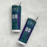 custom charlotte hornets stacked diamond teal skinny tumbler best selling 1.webp