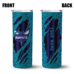 custom charlotte hornets star pop teal black skinny tumbler best selling 1.webp
