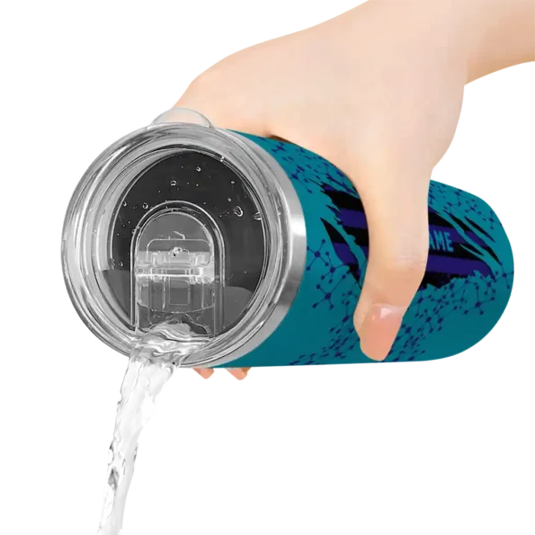 custom charlotte hornets star pop teal black skinny tumbler latest model.webp
