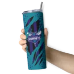 custom charlotte hornets star pop teal black skinny tumbler best selling 1.webp