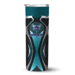 custom charlotte hornets superman emblem teal black skinny tumbler best selling 1.webp