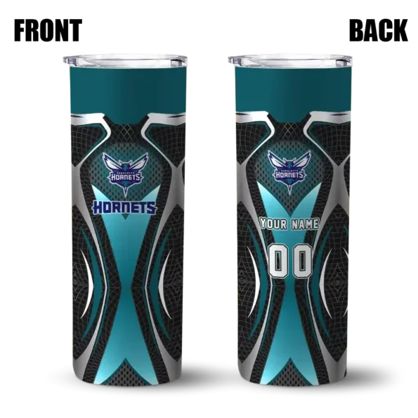 custom charlotte hornets superman emblem teal black skinny tumbler fashion forward.webp