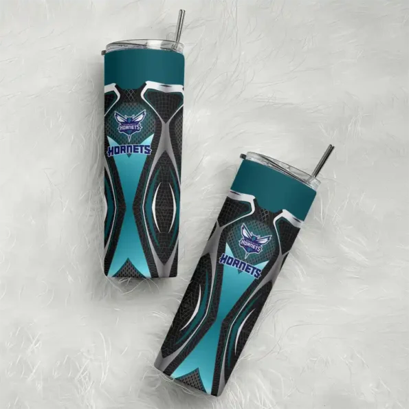 custom charlotte hornets superman emblem teal black skinny tumbler top rated.webp