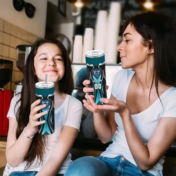 custom charlotte hornets superman emblem teal black skinny tumbler trendy.webp