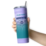 custom charlotte hornets swirl texture teal skinny tumbler best selling 1.webp