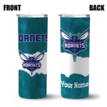 custom charlotte hornets torn band teal white skinny tumbler best selling 1.webp