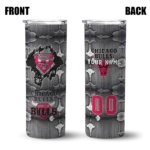 custom chicago bulls chevron v red gray skinny tumbler best selling 1.webp