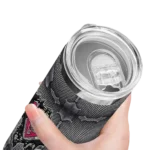 custom chicago bulls chevron v red gray skinny tumbler best selling 1.webp