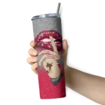 custom chicago bulls sparkle lips red skinny tumbler best selling 1.webp
