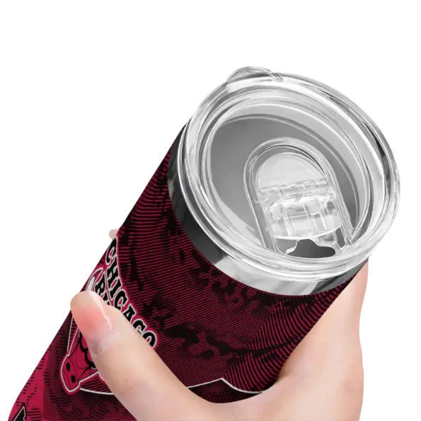 custom chicago bulls spiral burst print red skinny tumbler high quality.webp