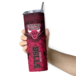 custom chicago bulls spiral burst print red skinny tumbler best selling 1.webp