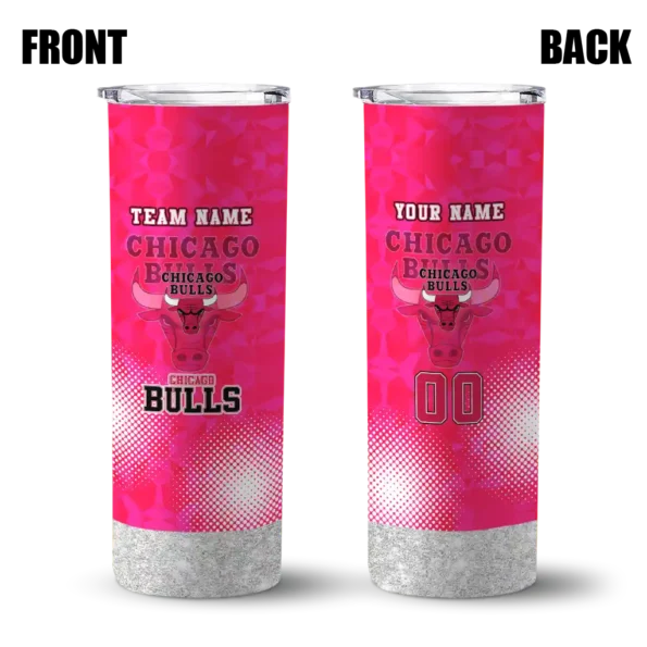 custom chicago bulls starburst tiles red skinny tumbler fashion forward.webp