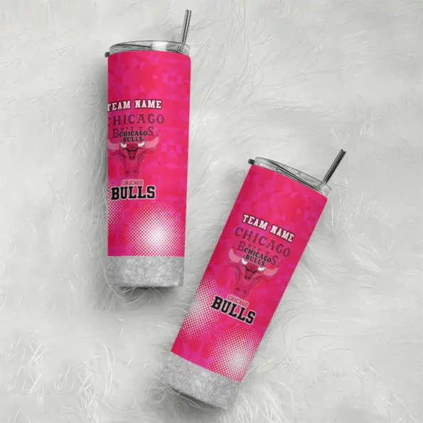 custom chicago bulls starburst tiles red skinny tumbler top rated.webp