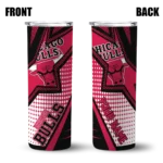 custom chicago bulls web stripes red white skinny tumbler best selling 1.webp