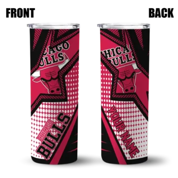 custom chicago bulls web stripes red white skinny tumbler fashion forward.webp