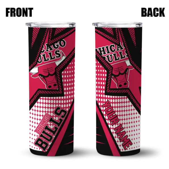 custom chicago bulls web stripes red white skinny tumbler fashion forward.webp