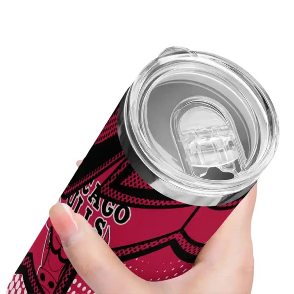 custom chicago bulls web stripes red white skinny tumbler high quality.webp