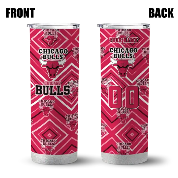 custom chicago bulls zipper leopard red skinny tumbler fashion forward.webp