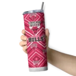 custom chicago bulls zipper leopard red skinny tumbler best selling 1.webp
