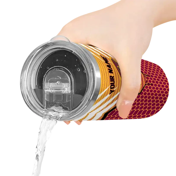custom cleveland cavaliers chevron stripes wine skinny tumbler latest model.webp