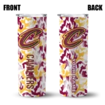 custom cleveland cavaliers claw marks wine white skinny tumbler best selling 1.webp