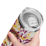 custom cleveland cavaliers claw marks wine white skinny tumbler best selling 1.webp
