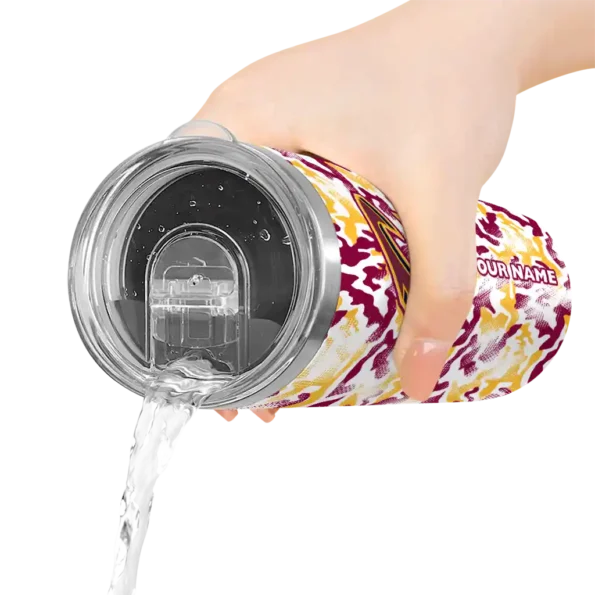 custom cleveland cavaliers claw marks wine white skinny tumbler latest model.webp