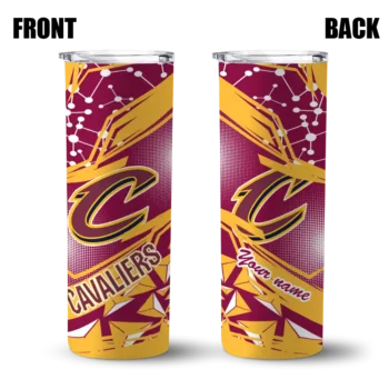 custom cleveland cavaliers helmet clash wine skinny tumbler fashion forward.webp