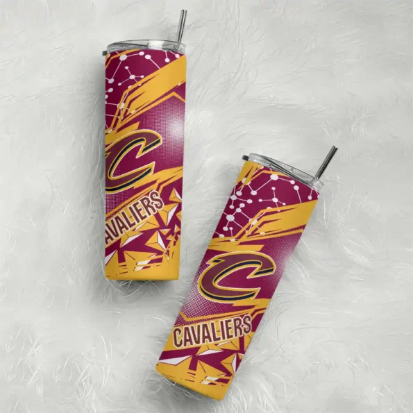custom cleveland cavaliers helmet clash wine skinny tumbler top rated.webp